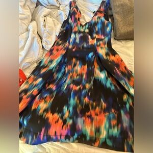 calvin klein dress Lined Stretch Abstract Multi Color size 2